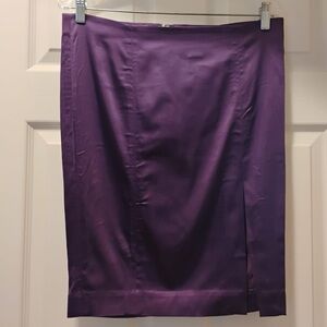 Victoria’s Secret Purple Satin Slip Skirt Size 8 Y2K Silky Midi Sexy